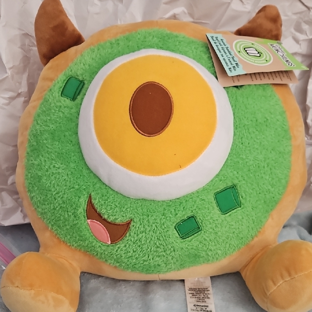 Cute Green Monster Plush Pillow